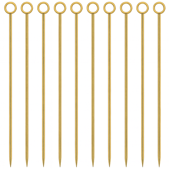 Gold Ring Garnish Picks - Pack of 10