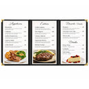 A5 Black American Menu Cover - Triple Fold-1