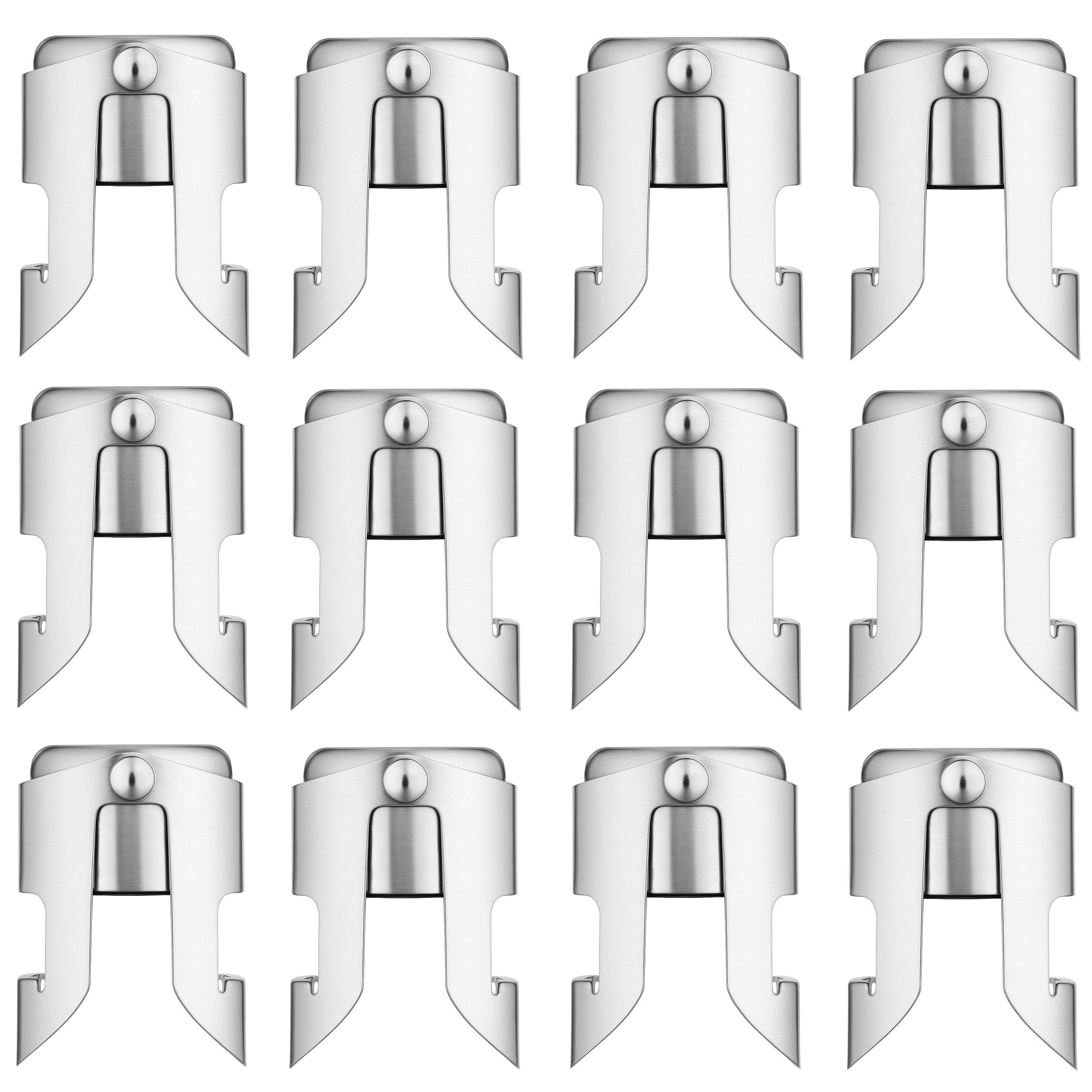 Champagne Stopper Stainless Steel - Pack of 12