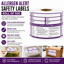 Large Allergen Alert Safety Labels - Roll of 500-2