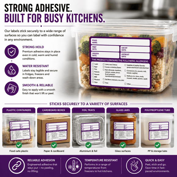 Large Allergen Alert Safety Labels - Roll of 500