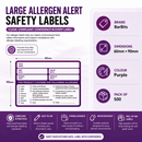 Large Allergen Alert Safety Labels - Roll of 500-4