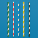 Mixed Striped Paper Straws 8" - Pack of 250-6