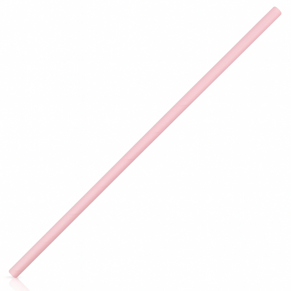Pink straw on a white background