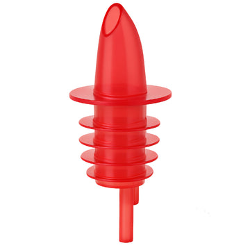Red Plastic Free Flow Pourers - Pack of 10