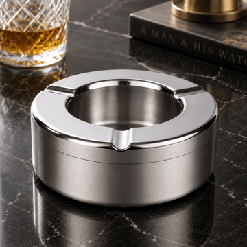 Round Windproof Ashtray With Lid - Pack of 24 - 0