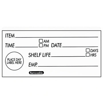 Shelf Life Data Labels - Roll of 500 - 0