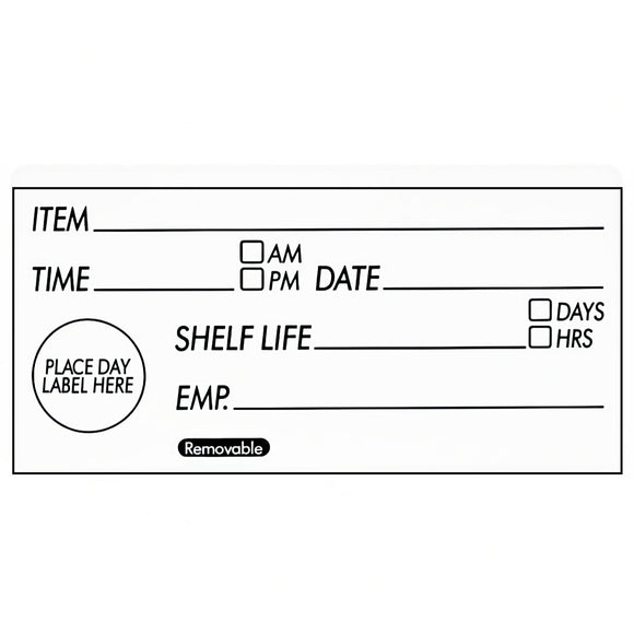 Shelf Life Data Labels - Roll of 500