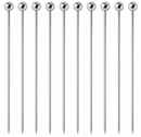 Silver Ball Garnish Picks - Pack of 10-1