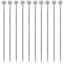 Silver Ball Garnish Picks - Pack of 10-1