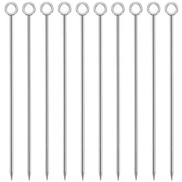 Silver Ring Garnish Picks - Pack of 10