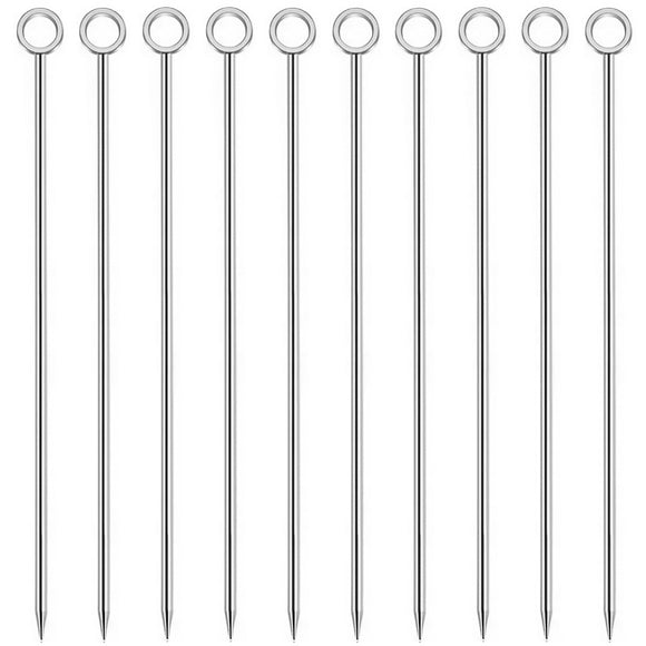 Silver Ring Garnish Picks - Pack of 10