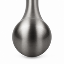A close-up of a gunmetal cocktail muddler from barbits  shown against a plain white background.