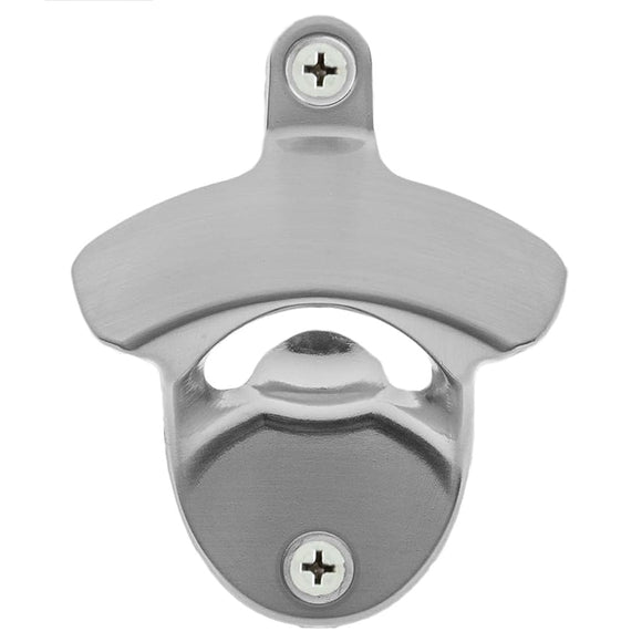 Silver Wall Mounted Bottle Opener