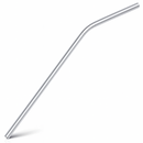 Metal straw on a white background