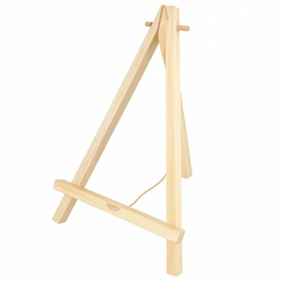 Wooden easel on a white background