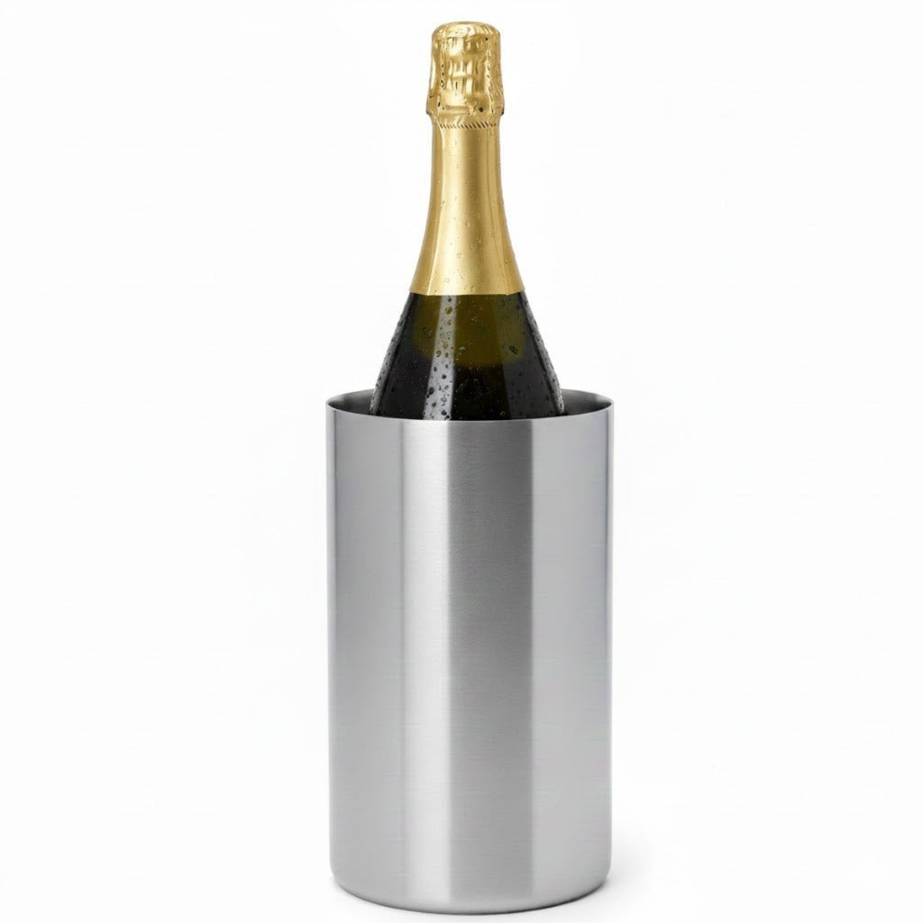 Double Walled Wine Bottle Cooler - Stainless Steel | BarBits.co.uk