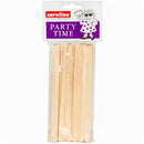 Packaged wooden sticks with 'Caroline' branding on a white background