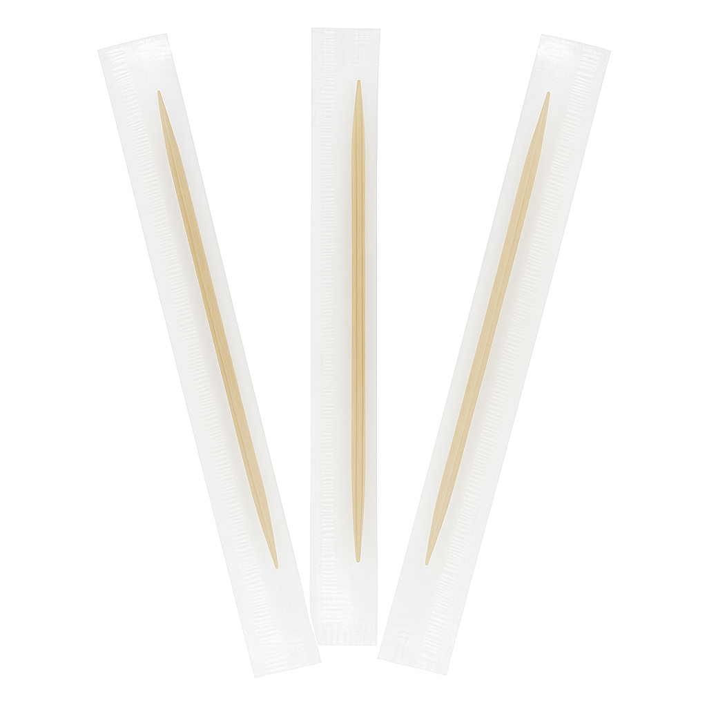 Wooden Toothpicks Paper Wrapped - Pack of 1000 - 0