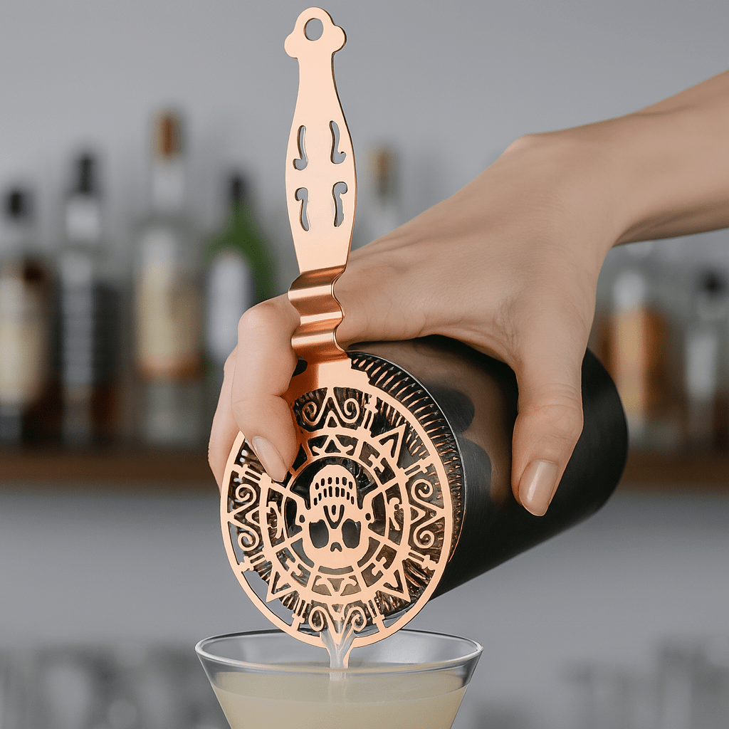 Copper Skull Cocktail Strainer Bar Tool | BarBits.co.uk