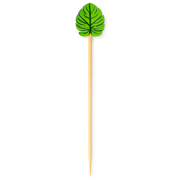 Bamboo Skewers Leaf Top 12cm - Pack of 100 - BarBits.co.uk