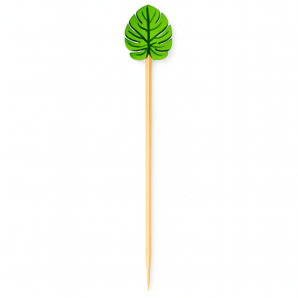 Bamboo Skewers Leaf Top 12cm - Pack of 100 - BarBits.co.uk
