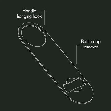 Bar Blade Bottle Opener - Stainless Steel - BarBits.co.uk