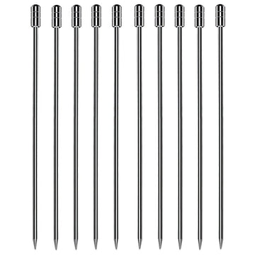 Black Grooved Top Garnish Picks - Pack of 10 - BarBits.co.uk