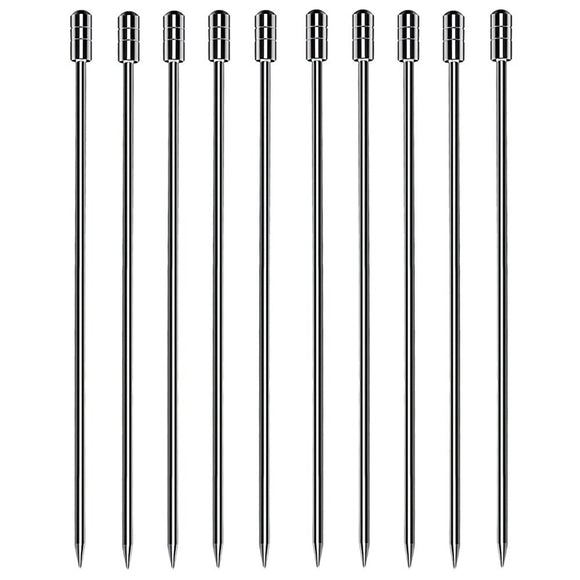 Black Grooved Top Garnish Picks - Pack of 10 - BarBits.co.uk