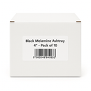Black Melamine Ashtray 4" - Pack of 10 - BarBits.co.uk