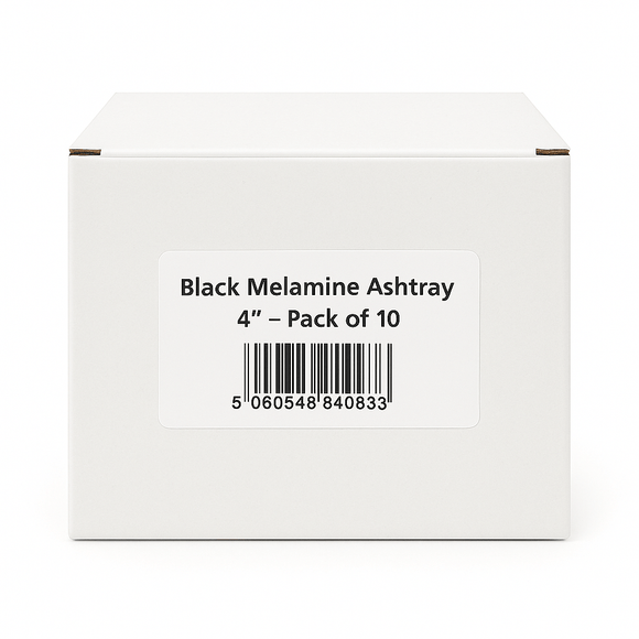Black Melamine Ashtray 4" - Pack of 10 - BarBits.co.uk