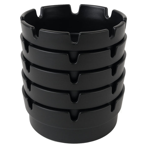 Black Melamine Ashtray 4" - Pack of 10 - BarBits.co.uk