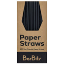Black Paper Straws - Pack of 250 - BarBits.co.uk