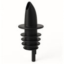Black Plastic Free Flow Pourers - Pack of 12 - BarBits.co.uk