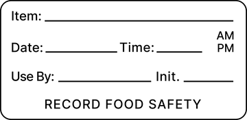 Black Removable Day & Use By Labels - 25 x 50mm - BarBits.co.uk