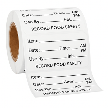 Black Removable Day & Use By Labels - 25 x 50mm - BarBits.co.uk