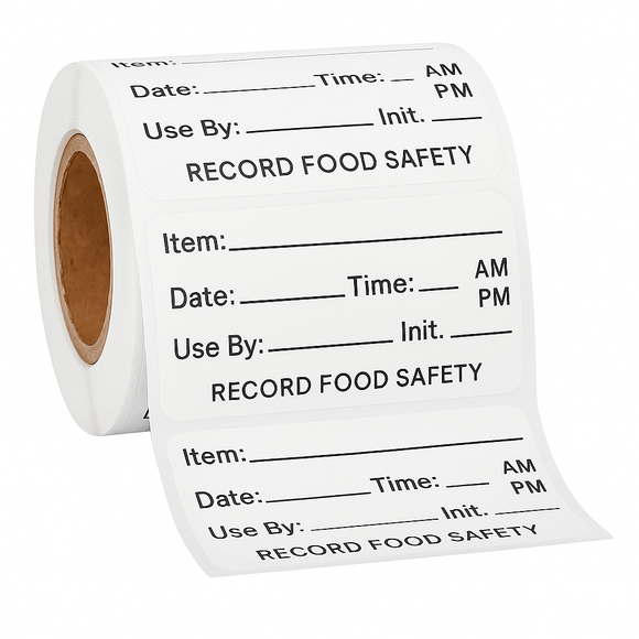 Black Removable Day & Use By Labels - 25 x 50mm - BarBits.co.uk