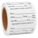 Black Removable Day & Use By Labels - 25 x 50mm - BarBits.co.uk