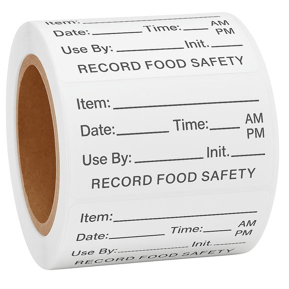 Black Removable Day & Use By Labels - 25 x 50mm - BarBits.co.uk