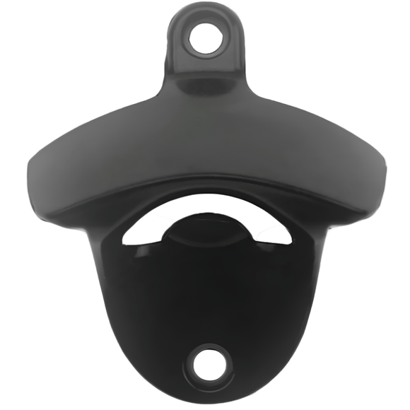 Black Wall Mounted Bottle Opener - BarBits.co.uk