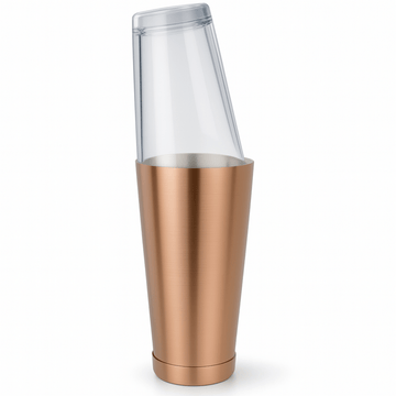 Boston Cocktail Shaker & Glass Set - Brushed Copper - BarBits.co.uk