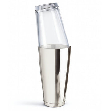 Boston Cocktail Shaker & Glass Set - Stainless Steel - BarBits.co.uk