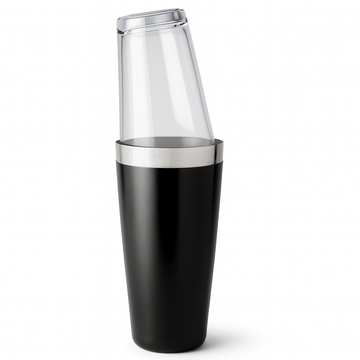 Boston Cocktail Shaker With Glass - Black Vinyl - BarBits.co.uk
