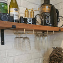 Brass Plated Glass Hanger - 10inch - BarBits.co.uk