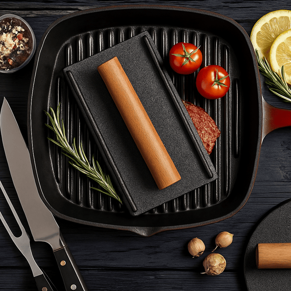 Cast Iron Steak Weight Press - BarBits.co.uk