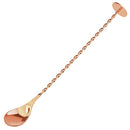 Classic Cocktail Spoon With Masher 27cm - Copper Plated - BarBits.co.uk