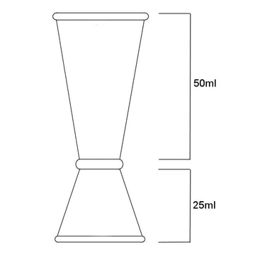 Classic Jigger Measure - Brushed Copper - BarBits.co.uk