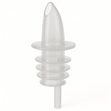 Clear Plastic Free Flow Pourers - Pack of 10 - BarBits.co.uk
