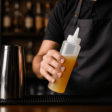 Clear Plastic Squeeze Bottle - 8oz - BarBits.co.uk