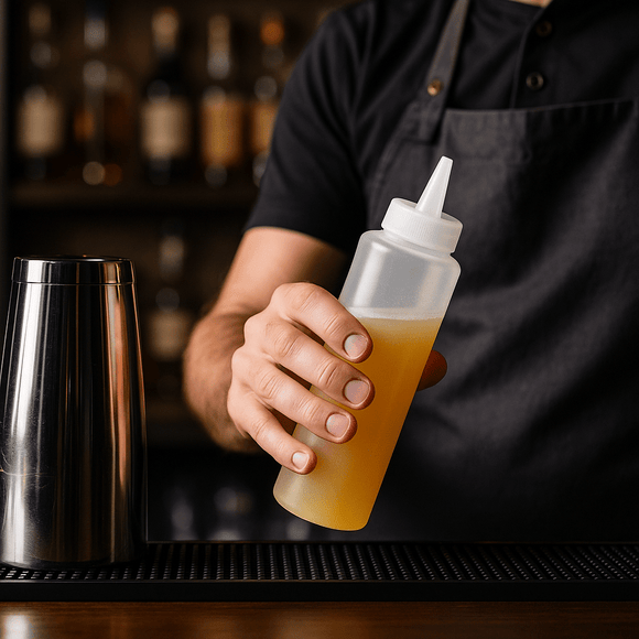 Clear Plastic Squeeze Bottle - 8oz - BarBits.co.uk